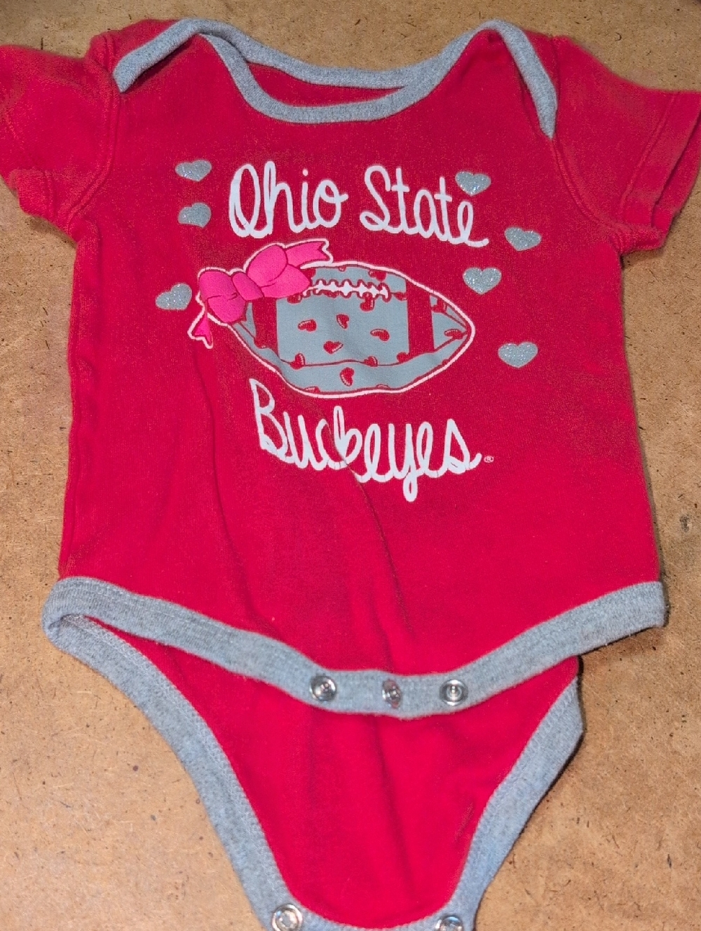 ❤️‍🔥10/$10❤️‍🔥 Baby Ohio State Buckeyes Red Onesie Size 3-6M